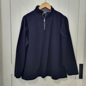 Lands' End Dark Blue Fleece Pullover